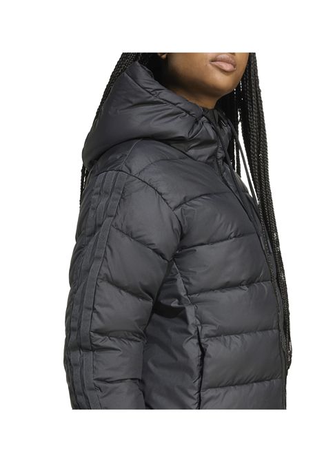 Adidas Essentials Climawarm 3 Stripes Hooded Jacket Black Women ADIDAS CORE | Jackets | JX7814-